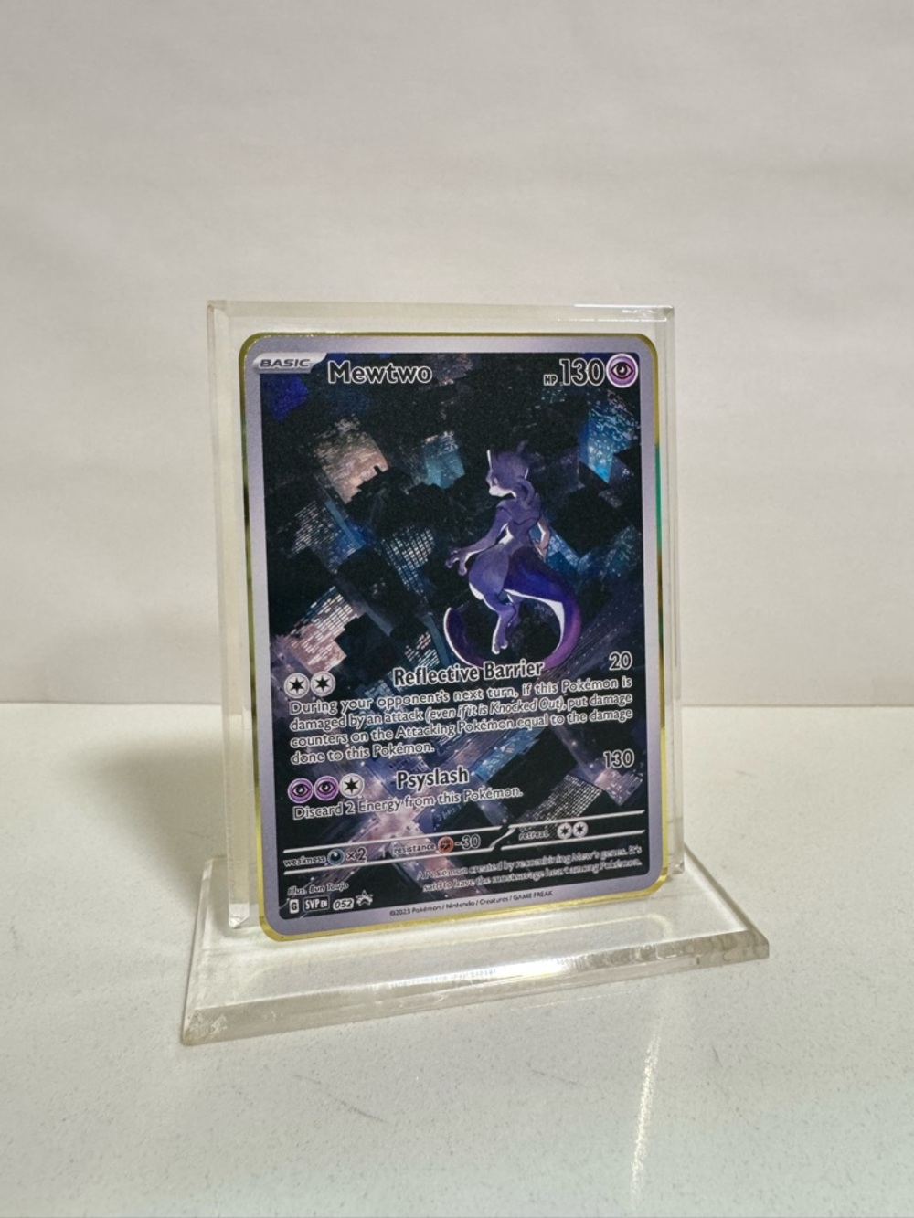 Pokemon Mewtwo SVP052 Gold Metal Card Collectible/Gift/Fan Art